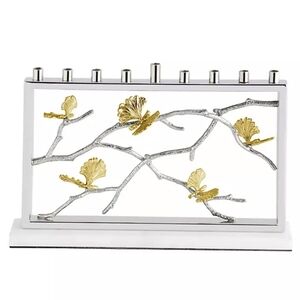 New! Michael Aram Butterfly Gingko Luxe Designer Menorah